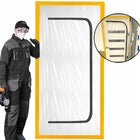 Drzwi remontowe budowlane malarskie kurtyna przeciwpyłowa zamek folia remon osłona wejścia 110x220 cm z suwakiem