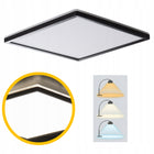 Plafon LED panelLL PLAF02CCT L17,5W czarny kwadrat zmiana barwy 30cm lampa sufitowa ze zintegrowanym źródłem, do