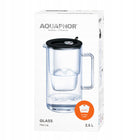 Dzbanek filtrujący szklany Aquaphor Glass 2,5l z wkładem Maxfor+ H, czarny
