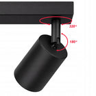 Lampa Sufitowa Żyrandol Plafon Tuby Metal SPOT LED 4xGU10 oprawa oświetleniowa do salonu kuchni korytarza, czarna