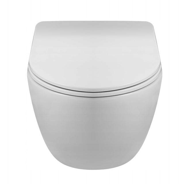 Aquauno wisząca miska WC podwieszana rimless + deska wolnoopadająca vela odpływ poziomy do łazienki