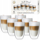 SZKLANKI TERMICZNE DO KAWY LATTE HERBATY VIALLI DESIGN 6x 350 ML PODWÓJNE espresso cappuccino napoje gorące