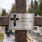 Tabliczka nagrobna na krzyż grób odporna na warunki atmosferyczne 20x13cm oznaczenie cmentarne, tworzywo sztuczne