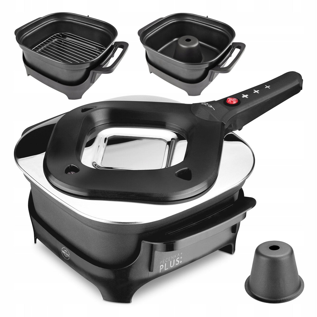 Prodiż elektryczny piekarnik grill garnek 5w1 475W opiekacz kuchenny do pieczenia i zapiekania, pojemność 4,3 l, czarny