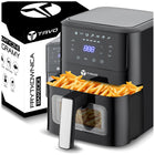 Frytkownica Beztłuszczowa Air Fryer 6l 2500W Frytownica z Termostatem Tacka czarny
