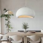 Lampa sufitowa nowoczesna 40cm 12W żarówka E27 styl japandi wabi-sabi wisząca, biały klosz z tworzywa, 1 punkt świetlny
