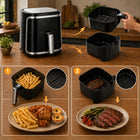Frytkownica Beztłuszczowa XXL Aigostar Cube Air Fryer 1900W 7l czarny