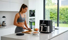 Frytkownica beztłuszczowa AIR fryer frytownica 8l 1700W z oknem mocna duża czarny
