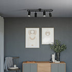 Lampa Sufitowa Oprawa Halogenowa LED 4X GU10 Spot Ruchoma Kinkiet Reflektor czarna prostokątna listwa oświetleniowa 60