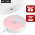 Lampka lampa LED czujnik ruchu zmierzchu nocna do szafy garderoby światło okrągłe oczko 3000K 80 lm zestaw 3 sztuki