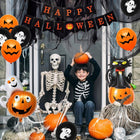 ZESTAW DEKORACJI HALLOWEEN GIRLANDA BALONY DEKORACJE PAJĘCZYNA OZDOBY H3 na przyjęcie tematyczne, do wystroju wnętrza