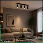Lampa LED Sufitowa spot tuba Reflektor Oprawa Halogenowa 4x GU10 Oprawa biała aluminiowa natynkowa 120 cm bez żarówek
