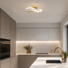 Nowoczesna Złota Lampa Sufitowa LED Żyrandol do Salonu 22W 4500K oprawa wisząca aluminiowa neutralne światło 25 cm
