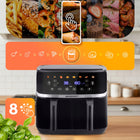 Frytkownica beztłuszczowa dwukomorowa duża 10,2l AIR fryer XL berdsen 1700W czarny