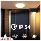 Plafon LED Lampa Sufitowa CCT Biała Ciepła Zimna 22cm IP54 18W Zewnętrzny okrągła oprawa z wbudowanym źródłem światła