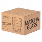 Szklanki do matchy KROSNO Matcha Moments zestaw komplet 4szt zielone 440 ml do kawy i herbaty, naczynia szklane