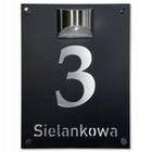 Tabliczka z numerem domu podświetlana solarna 30x40 Tablica Numer Domu szyld adresowy aluminiowy, oznaczenie posesji