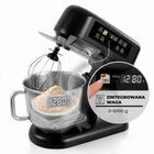 Robot planetarny kuchenny bergmann 3500W Mikser z Wagą Podgrzewana Misa 6l nominalna czarny