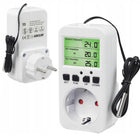 Termostat elektroniczny regulator temperatury gniazdo sieci 230V max. 3680W sterownik ogrzewania, czujnik cyfrowy, 16A