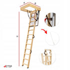 Schody Strychowe Wyłaz na Strych 4STEP greenline 90x55 35mm 1,05W/m2K drabina składana na poddasze, wejście dachowe