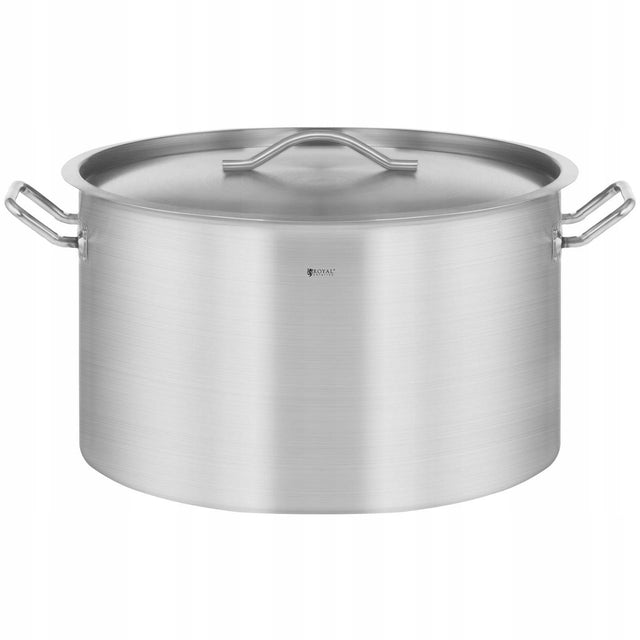 Garnek ze stali nierdzewnej - 58l - pokrywka kocioł gastronomiczny do gotowania, średnica 50 cm, wysokość 30 cm
