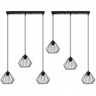 LAMPA WISZĄCA SUFITOWA ŻYRANDOL BRYLANT LED Czarna Metalowa 3xE27 LOFT oświetlenie do salonu jadalni kuchni