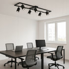 Lampa Sufitowa Oprawa Halogenowa wisząca LED 6x GU10 Ruchoma Kinkiet Czarna aluminiowa listwa oświetleniowa, wysokość