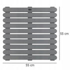 Antypoślizgowa podkładka pod prysznic 55X55 wenko mata łazienkowa do brodzika, kwadratowa, szara, grubość 20 mm