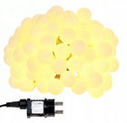 Girlanda LAMPKI ZEWNĘTRZNE OGRODOWE 100LED BIAŁE CIEPŁE - 25m IP44 - 230V łańcuch świetlny na taras, balkon i altanę