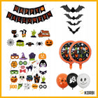 GIRLANDA HAPPY HALLOWEEN BALONY DUCHY ZESTAW REKWIZYTY DO ZDJĘĆ TOPPER 72el ozdoby na przyjęcie, akcesoria do fotobudki