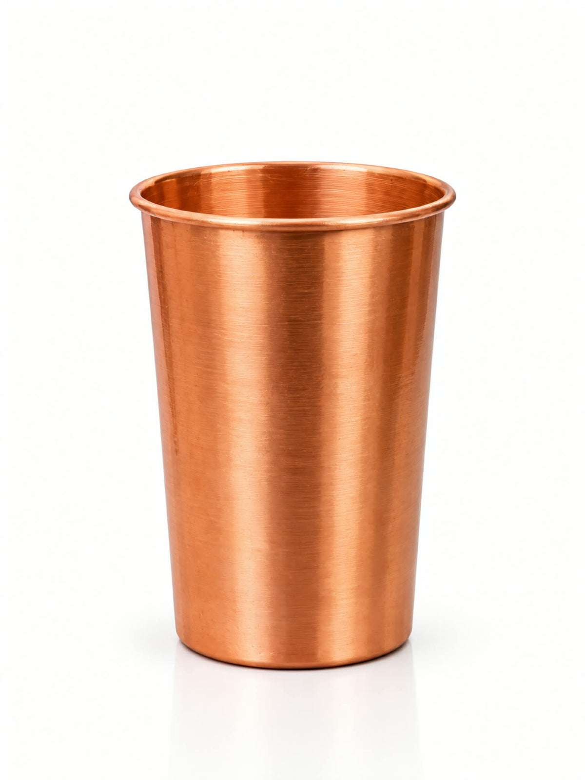 Kubek miedziany matowy o pojemności 250 ml - oryginalny, z certyfikatem. metalowe naczynie do serwowania napojów