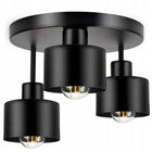 Lampa sufitowa żyrandol Plafon Metalowa LOFT LED 3xE27 czarna 382-E3 SPOT czarny
