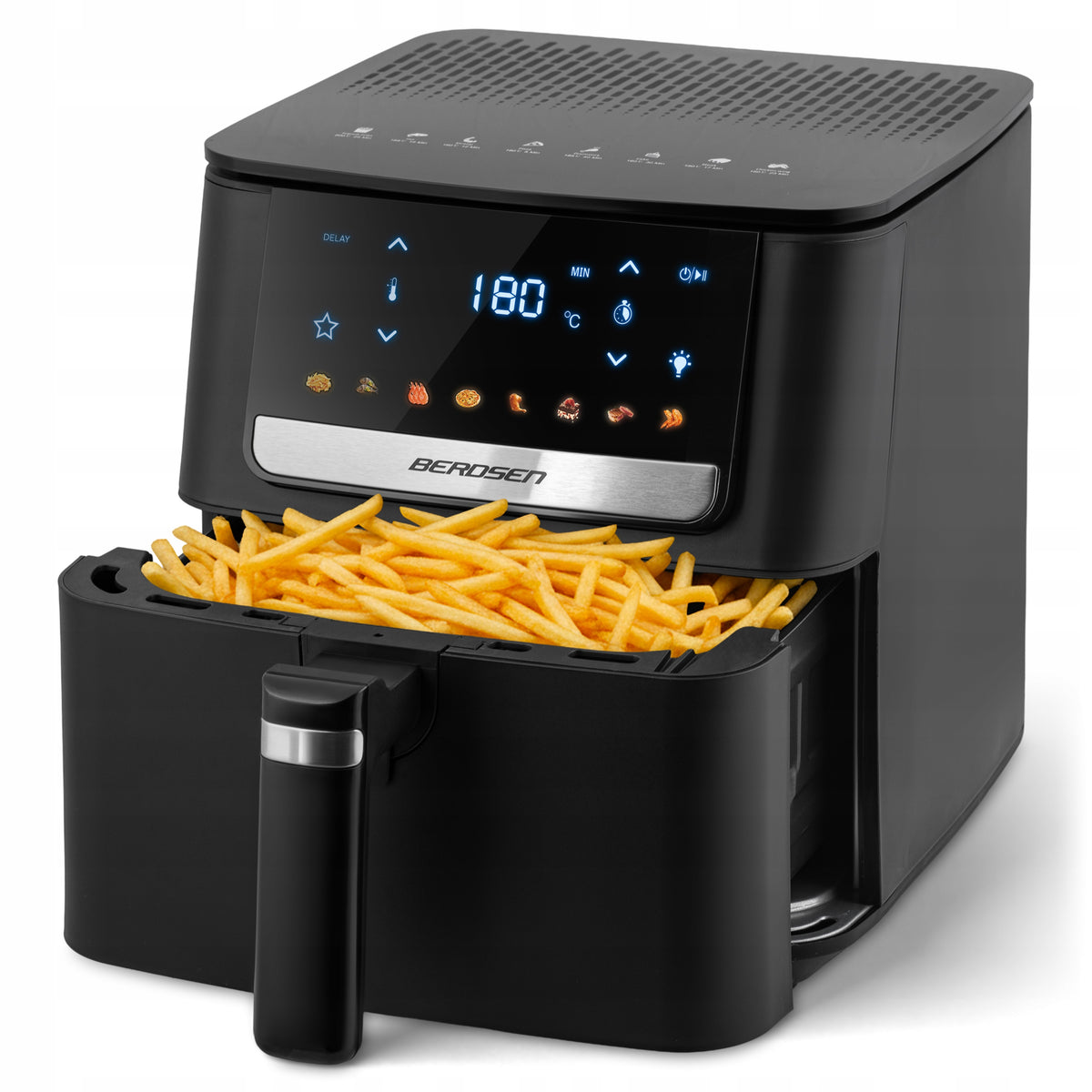 Frytkownica beztłuszczowa AIR fryer frytownica 6,5l berdsen 1700W czarny