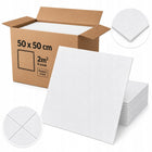 Kasetony sufitowe gładki panel ścienny białe bez wzoru 0814 sufit ściana 8x płyty z polistyrenu 50x50 cm matowe do