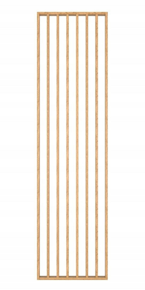 Ścianka lamelowa 275X58 CM DAB naturalny saragosa ścianka działowa z lameli ażurowy panel MDF, przegroda do wnętrz