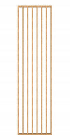 Ścianka lamelowa 275X58 CM DAB naturalny saragosa ścianka działowa z lameli ażurowy panel MDF, przegroda do wnętrz