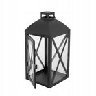 Latarenki lampiony latarnie Altom Design metalowe czarne 29/38 cm 2 sztuki ozdoba ze szkłem, dekoracja wnętrz do salonu