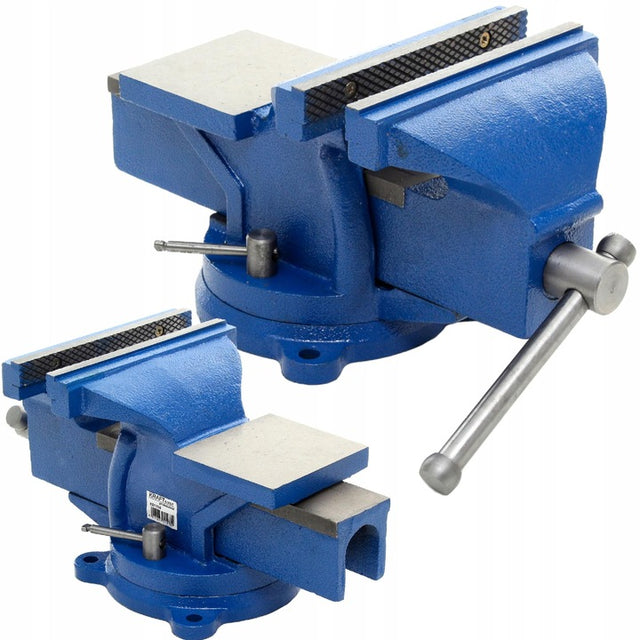 Imadło ślusarskie 125mm obrotowe kowadło solidne warsztatowe do mocowania detali, żeliwne, zaciskowe, do prac mechanicznych, waga 6 kg