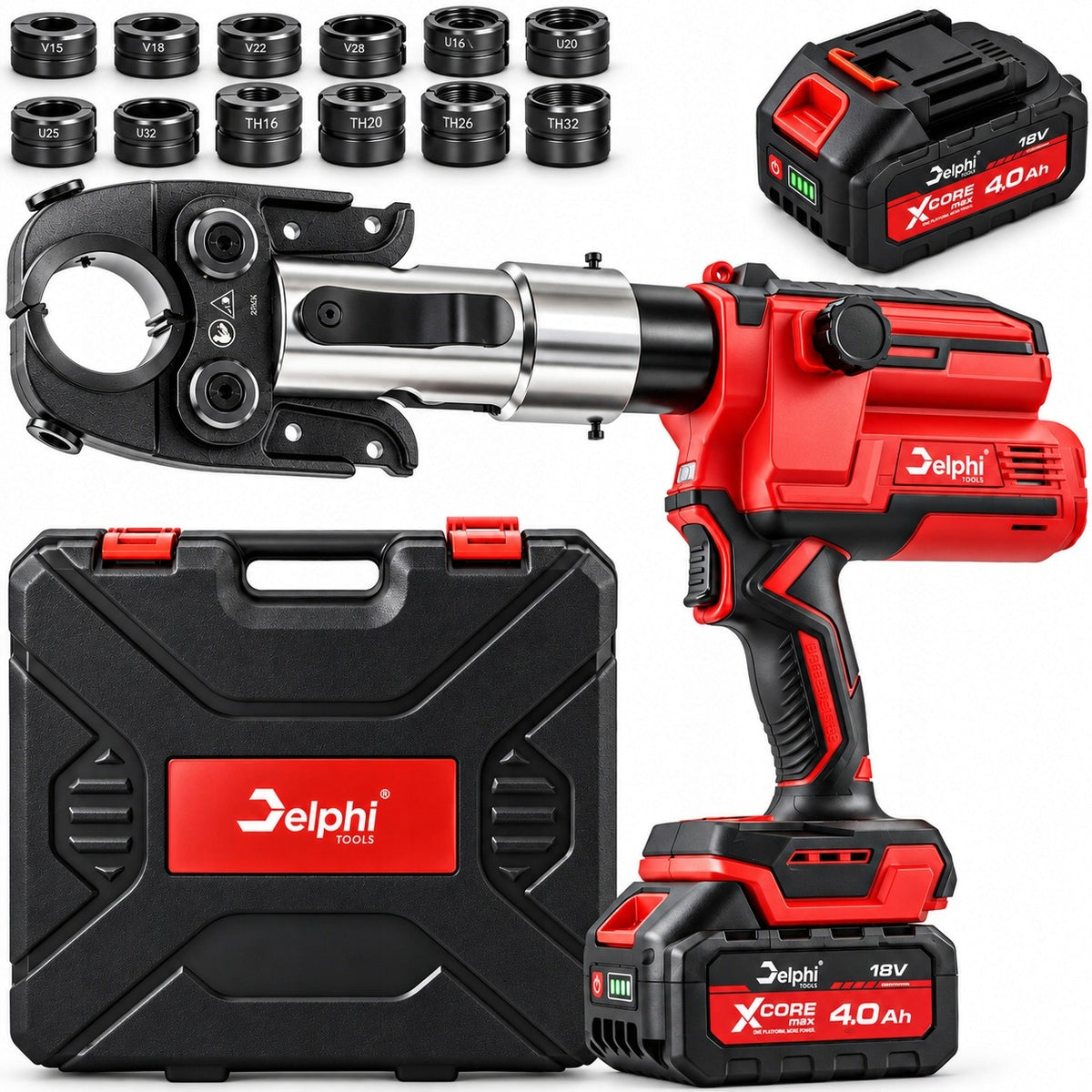 Zaciskarka PEX do RUR akumulatorowa prasa hydrauliczna 15-32 matryce th+u+v zaciskarka do rur