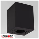 OPRAWA SUFITOWA NATYNKOWA GU10 LED Ruchoma 90x115 Czarna spot DUŻA kinkiet kwadratowa lampa punktowa, regulowany