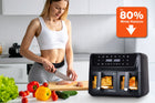 Frytkownica beztłuszczowa 11l airfryer 2700W Eldom FR220 duża podwójna czarny