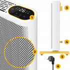 Grzejnik na podczerwień konwektorowy 2w1 MICA 2000 W WIFI szybkie grzanie 860 mm 540 mm grzewcza biały, czarny