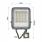 Halogen LED z Czujnikiem Ruchu Naświetlacz Lampa 50W 4500lm Premium Czujka oprawa zewnętrzna IP66, neutralne białe