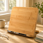 Podstawka pod książkę tablet stojak bambusowa duża 34cm regulowana N98 uchwyt do czytania, podpórka na dokumenty