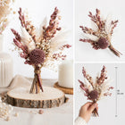 Suszone kwiaty mini bukiet zestaw gałązek dpCraft naturalne scrapbooking do stroików, wianków i dekoracji wnętrz