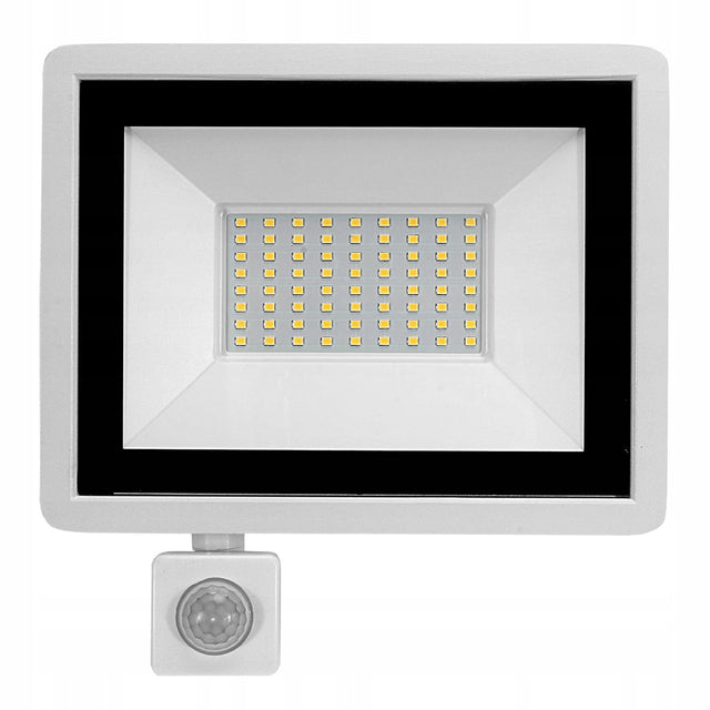 Naświetlacz halogen lampa LED z czujnik ruchu zmierzchu 50W reflektor 3500 lm światło neutralne 4000 K