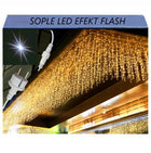 SOPLE 300 LED KURTYNA LAMPKI ZEWNĘTRZNE IP44 FLASH Białe Ciepłe 10m kurtyna świetlna 800 cm