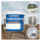 Farba Elewacyjna Silikonowa Fasadowa do Betonu Biała Matowa 1 L Goldmurit ścienna strukturalna