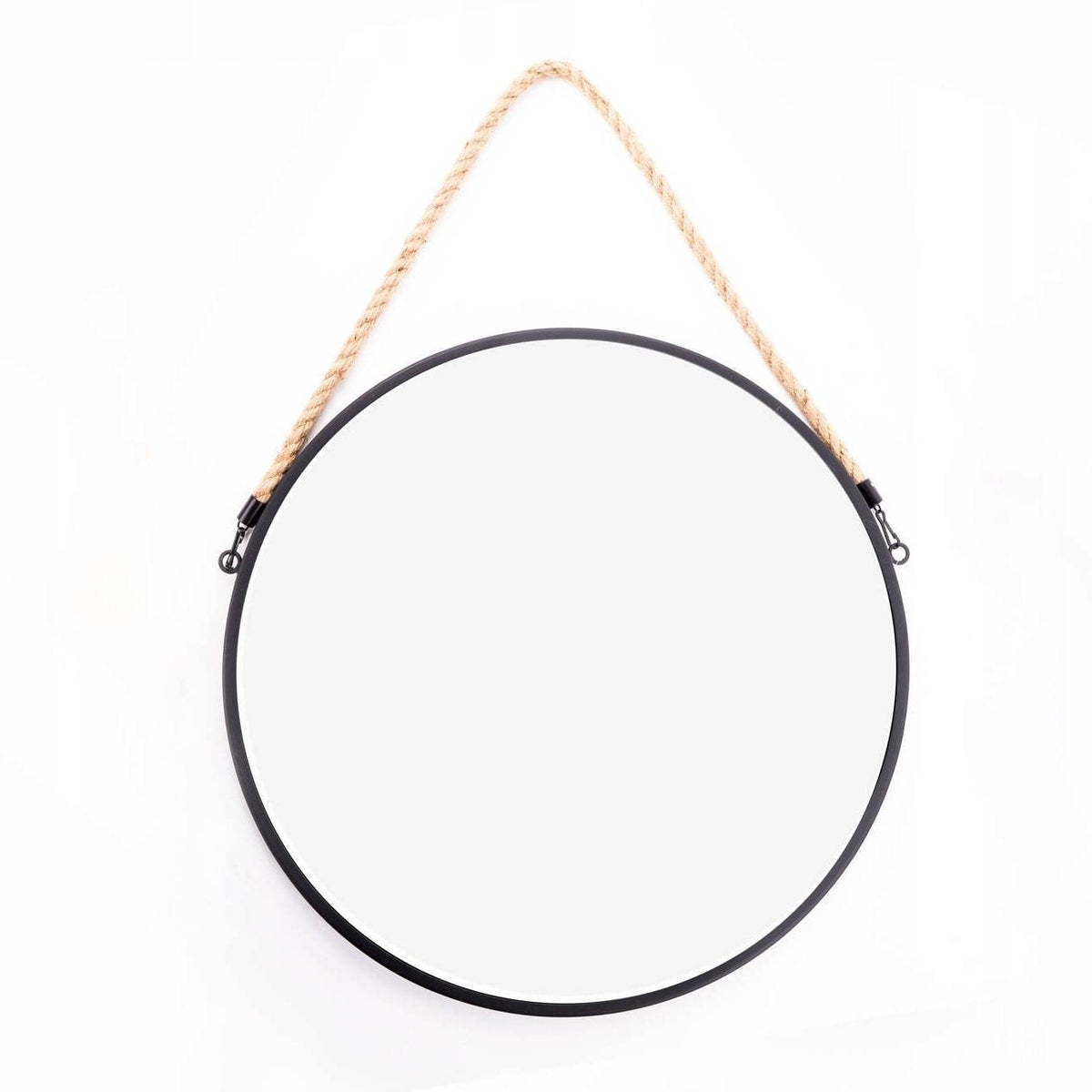 Lustro wiszące ścienne okrągłe na linie sznur 37cm 380 mm 38 cm
