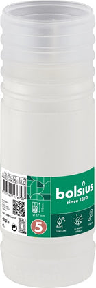 Wkłady do zniczy z parafiną 19,5 cm Bolsius RP5 Całoroczne 113h - 15 sztuk parafinowy 15 szt.